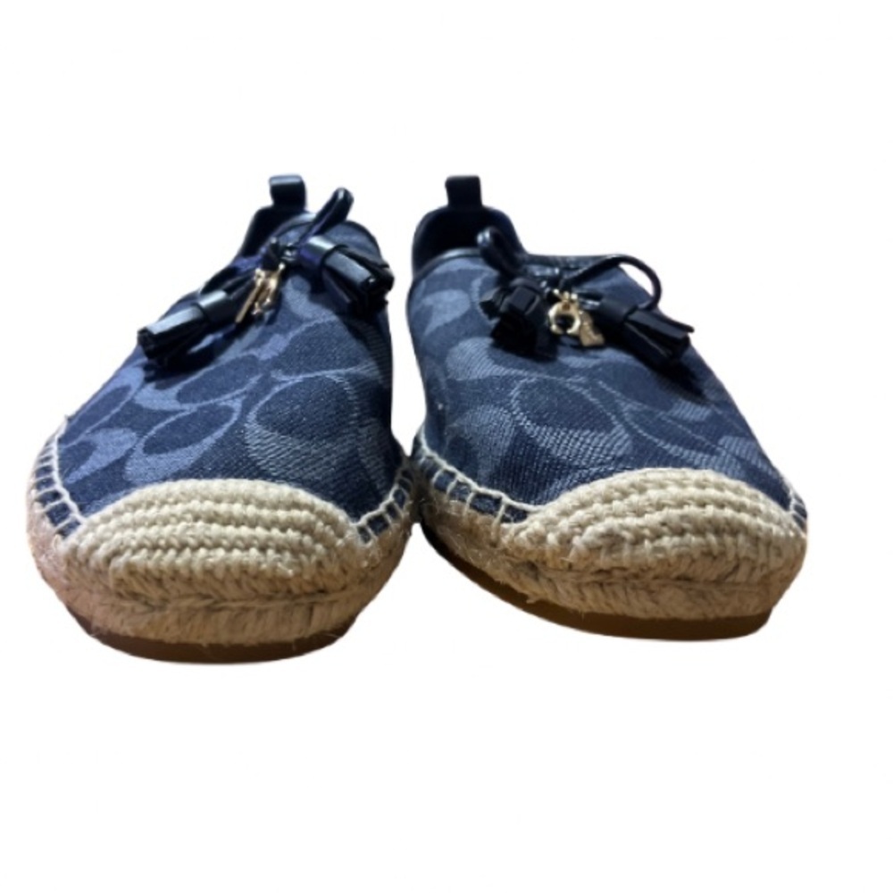 Coach Carson Blue Signature Denim Espadrilles, Size 8.5, NWOT - Picture 10 of 12